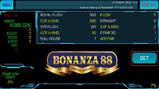 Screenshot permainan bola tangkas android Bonanza88 5