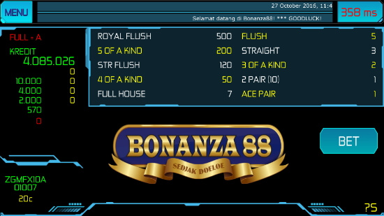 Screenshot permainan bola tangkas android Bonanza88 1