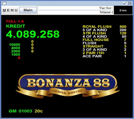 Screenshot permainan bola tangkas desktop Bonanza88 10