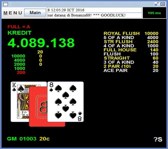 Screenshot permainan bola tangkas desktop Bonanza88 11