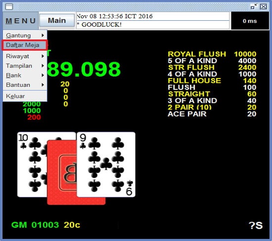 Screenshot permainan bola tangkas desktop Bonanza88 17