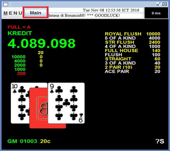 Screenshot permainan bola tangkas desktop Bonanza88 23