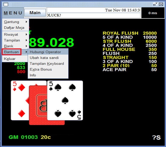 Screenshot permainan bola tangkas desktop Bonanza88 39