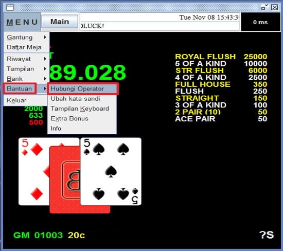 Screenshot permainan bola tangkas desktop Bonanza88 40