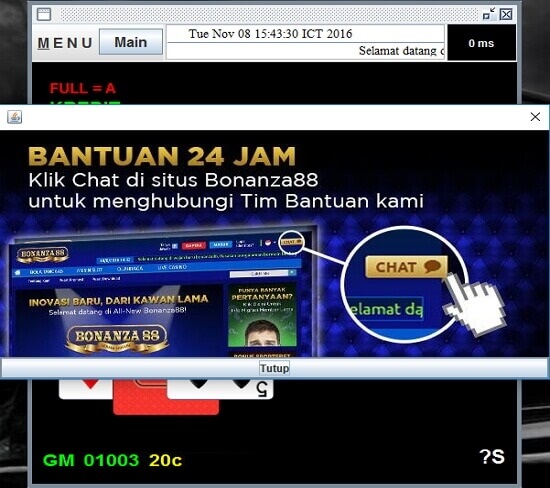 Screenshot permainan bola tangkas desktop Bonanza88 41